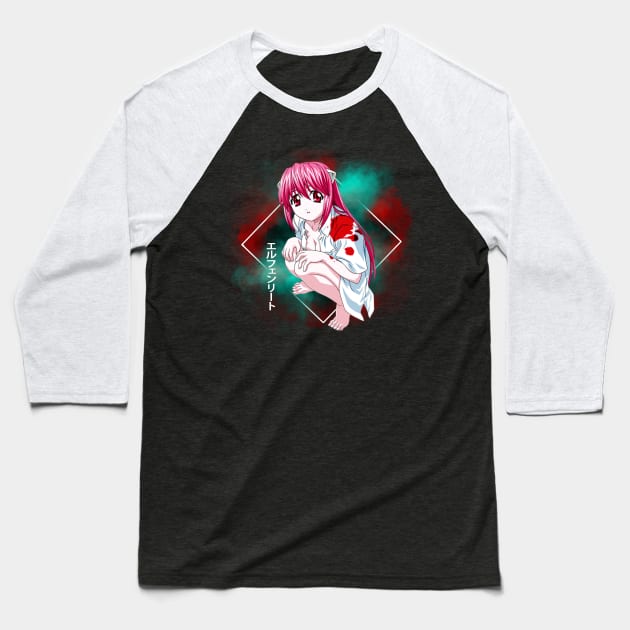 Innocence And Darkness Elfen Lied Manga's Visual Dichotomy Baseball T-Shirt by Super Face